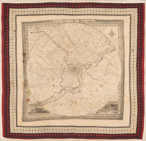 Winterthur Common Destinations (Maps)  Sidney Map handkerchief 1987.0133
